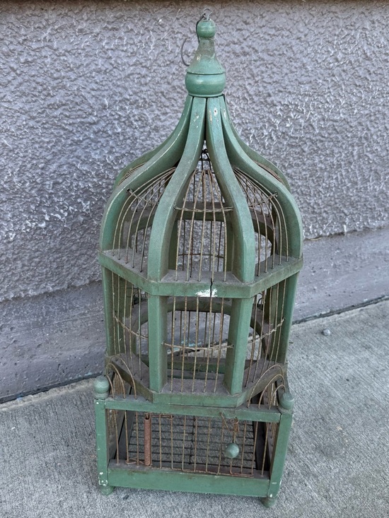 Other - Antique Green Decorative Birdcage